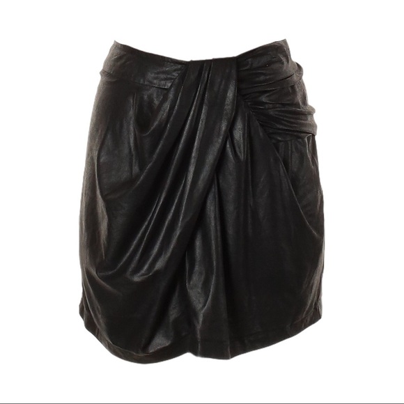 Royal Underground Soft Black Draped Mini Skirt XS - Picture 1 of 7